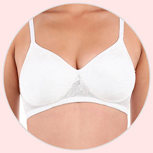 XXYX Lingerie Lace Padded Non-Wired Full Coverage Bra in White product view 2