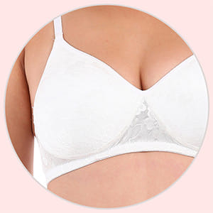 XXYX Lingerie Lace Padded Non-Wired Full Coverage Bra in White product view 4