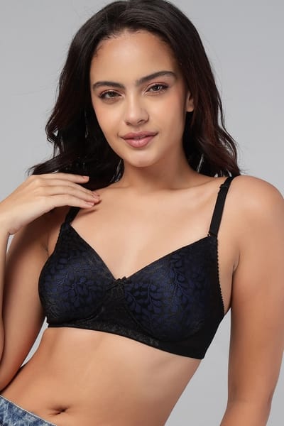 XXYX Lingerie Padded Non-Wired Full Coverage Multiway Bra in Black - Lace product view 1