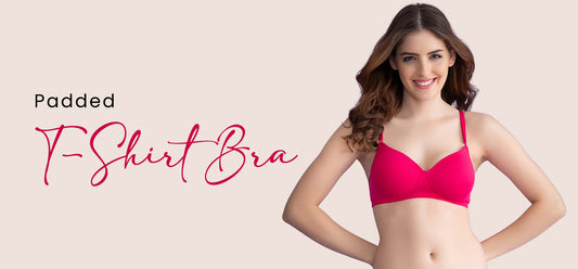 XXYX Lingerie Padded Non-Wired Full Coverage T-Shirt Bra in Dark Pink - Cotton product view 1