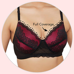XXYX Lingerie Padded Non-Wired Full Coverage Bridal Bra in Black - Lace product view 4